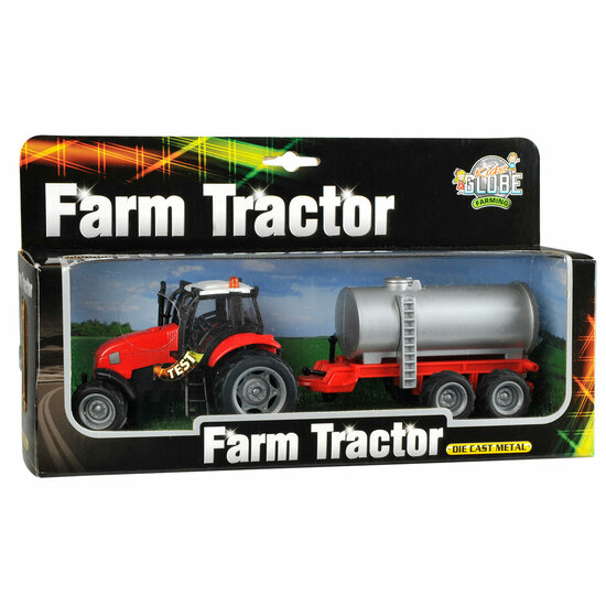 Kids Globe Tractor met Aanhanger Licht &amp; Geluid 1:32