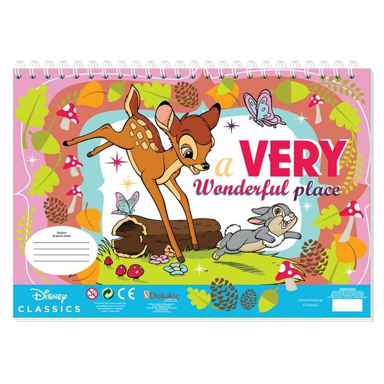 Bambi Kleurplaten met Stencil en Stickervel