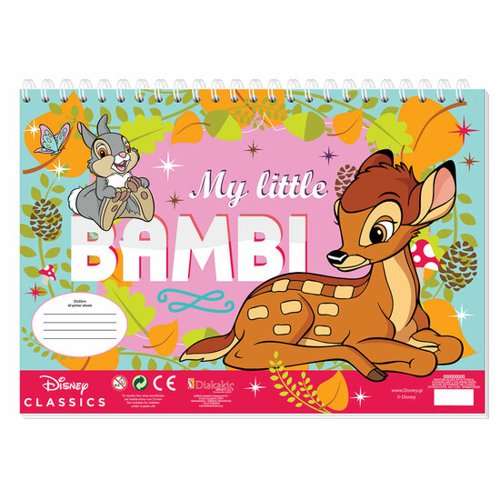 Bambi Kleurplaten met Stencil en Stickervel