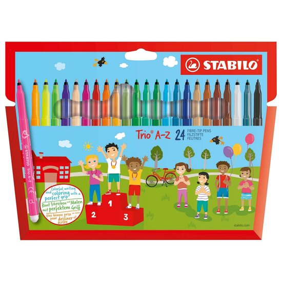 STABILO Trio A-Z - Viltstift - Set Met 24 Stuks