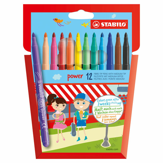 STABILO power - Viltstift - Set Met 12 Stuks