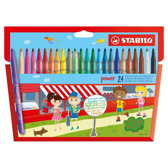 STABILO power - Viltstift - Set Met 24 Stuks