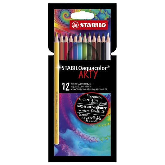 STABILO Aquacolor - Aquarel Kleurpotlood - ARTY - Set 12 St.