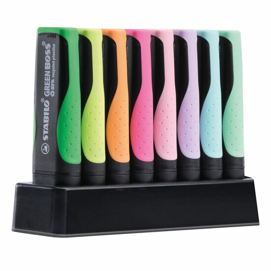 STABILO GREEN BOSS Pastel - Markeerstift - 8 Stuks Deskset