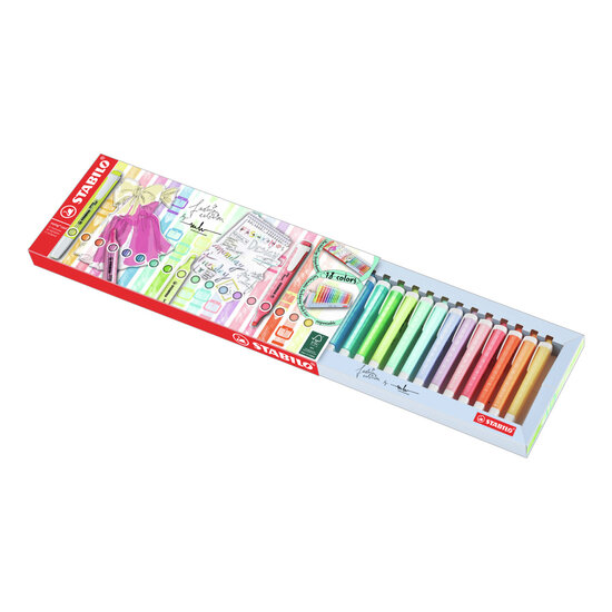 STABILO swing cool - Markeerstift - 18 Stuks Deskset