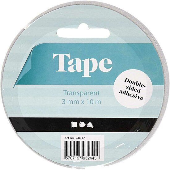 Dubbelzijdig Klevend Tape 3mm, 10m