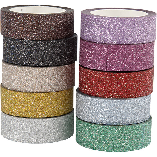 Glitter Tape Kleur,10st.