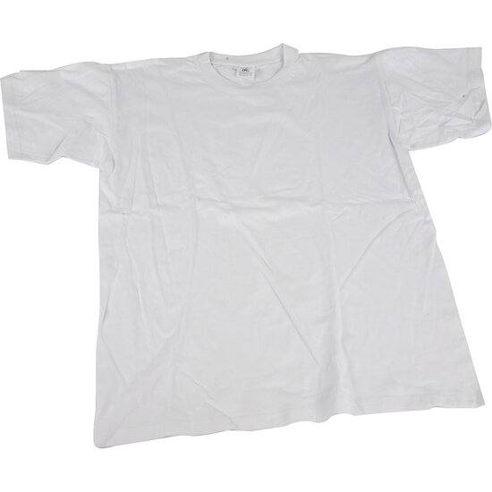 T-shirt Wit met Ronde Hals Katoen, 7-8 jaar
