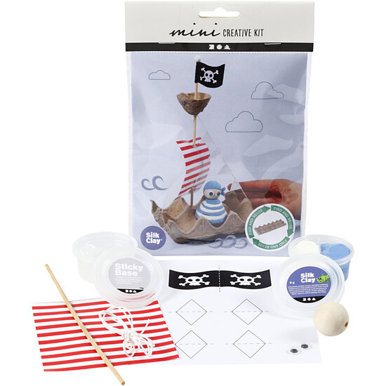 Mini Creative Kit Eierdoos Piratenboot