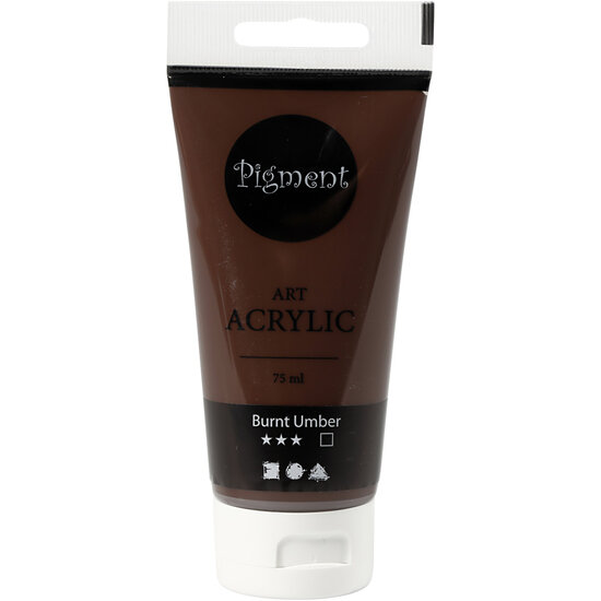 Pigment Art Acrylverf Burnt Umber Bruin, 75ml