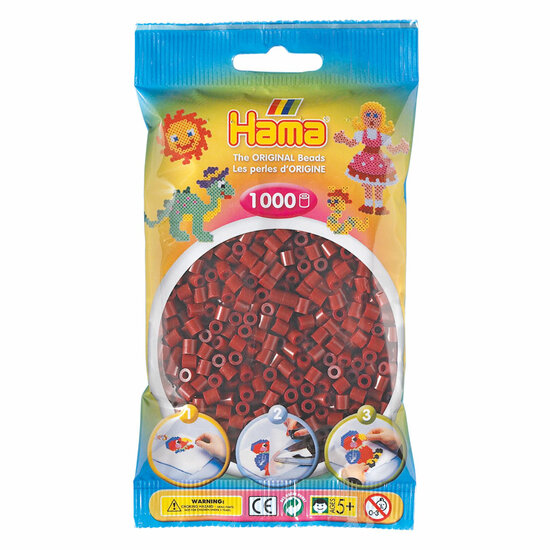 Hama Strijkkralen - Bordeaux Rood (030), 1000st.