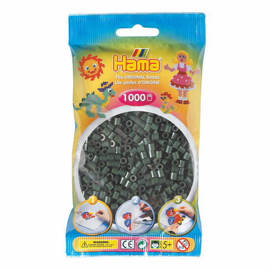 Hama Midi Strijkkralen - Donkergroen (028), 1000st.