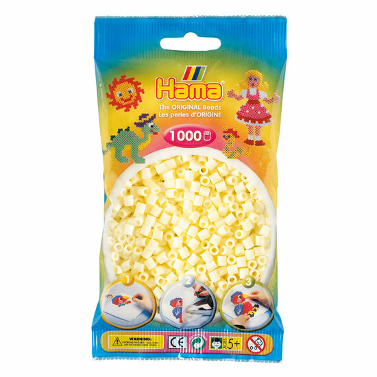 Hama Midi Strijkkralen - Ivoor (02), 1000st.