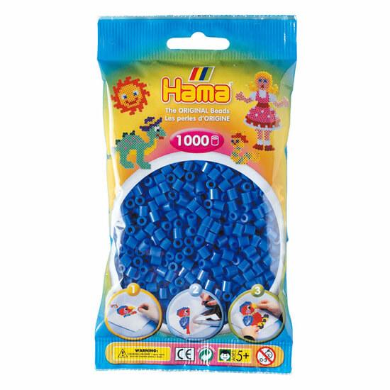 Hama Strijkkralen - Blauw, (09) 1000st.