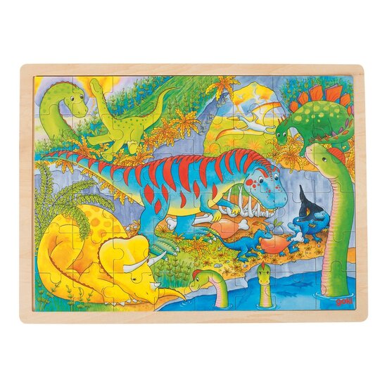 Goki Houten Legpuzzel - Dino&#039;s, 48st.
