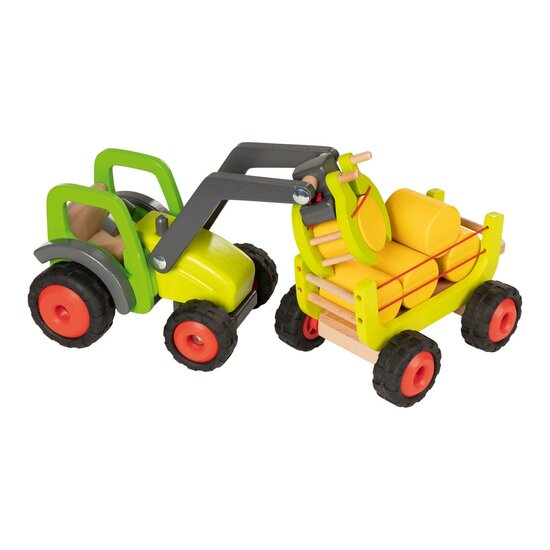 Goki Houten Tractor met Hooiwagen