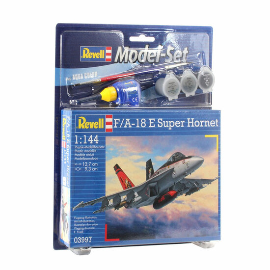 Revell Model Set F/A-18E Super Hornet Vliegtuig - Incl. Basiskleuren Verf