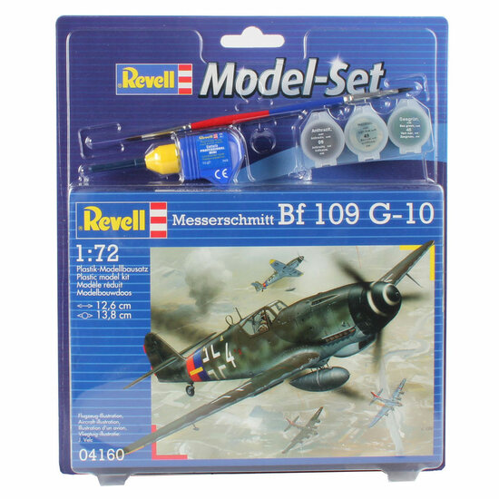 Revell Model Set Messerschmitt Bf-109 Vliegtuig - Incl. Basiskleuren Verf