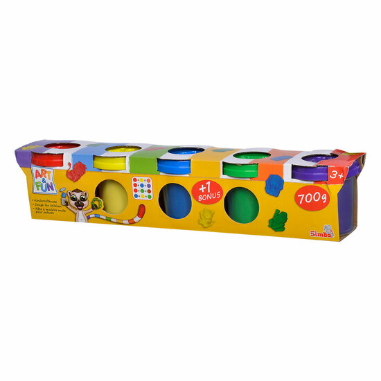Art &amp; Fun Kinderklei - 5 Kleipotjes