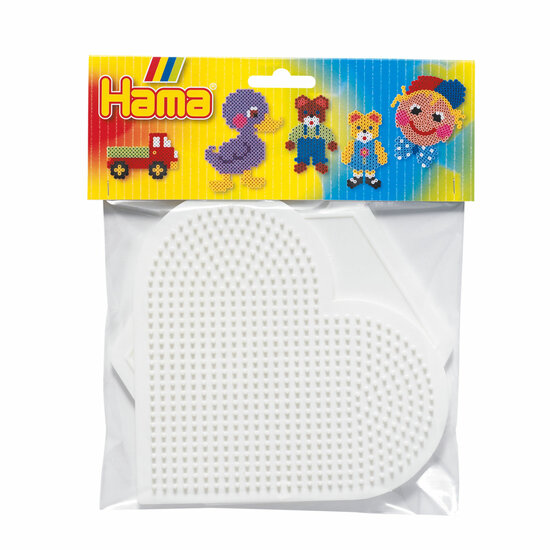 Hama Midi Strijkkralenbordjes - Hart en Zeshoek Groot