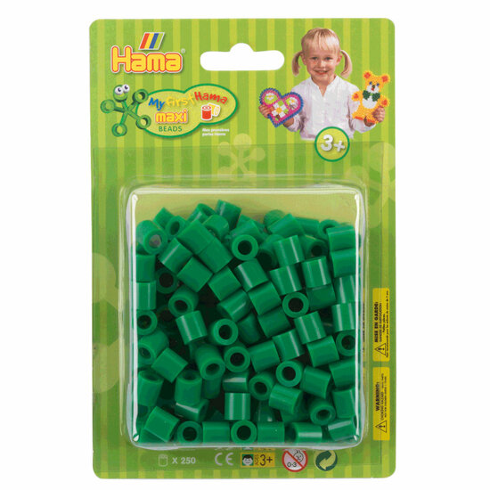 Hama Maxi Strijkkralen Groen, 250st.