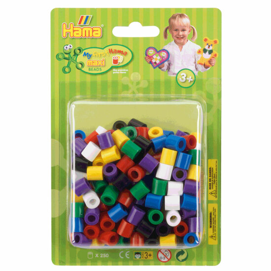 Hama Maxi Strijkkralen Standaard Mix (00), 250st.