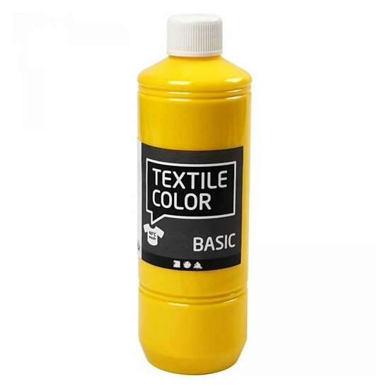 Textielverf - Primaire kleuren, 5x500ml