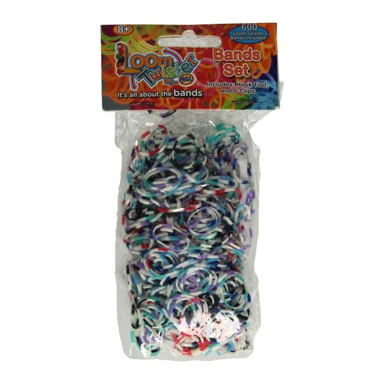 Loombands Color Mix Gestreept Set, 600st.