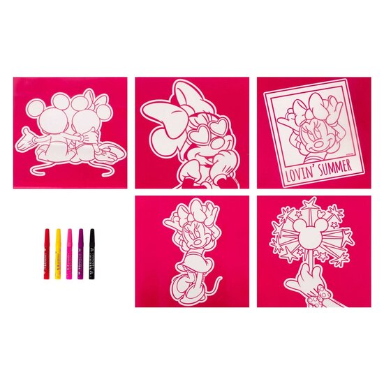 Minnie Viltkleuren 18x18 cm - 5 stuks