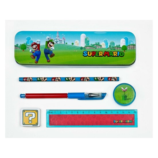 Super Mario Schoolset in Blik, 7dlg.