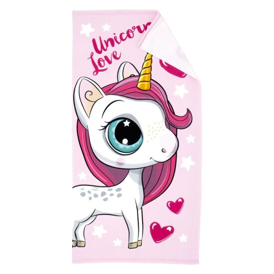 Badhanddoek Unicorn Love, 70x140