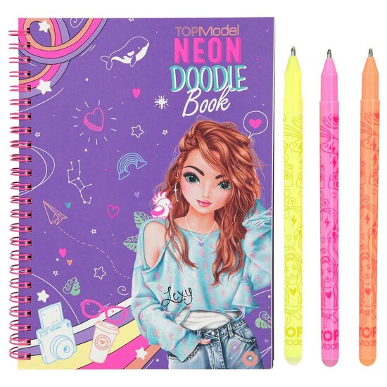 TOPModel Neon Doodle Kleurboek met Neon Stiften