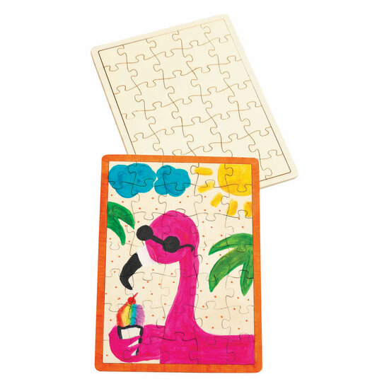 Maak je eigen Houten Puzzel, 6st.