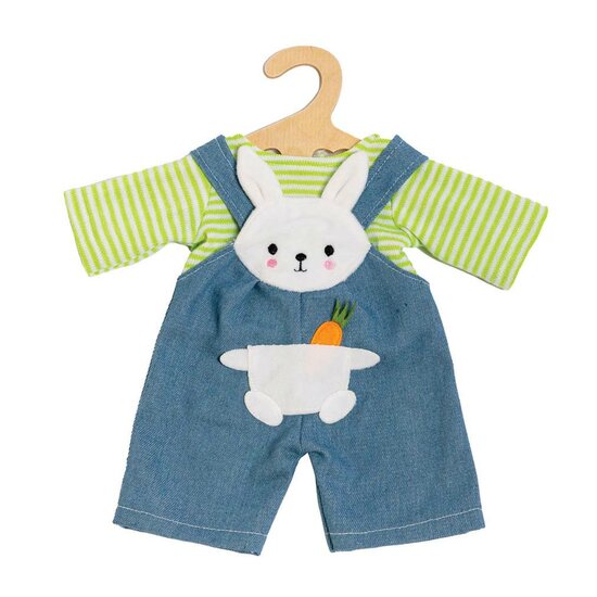 Poppen Tuinbroek met Gestreept Shirt Bunny Lou, 35-45 cm