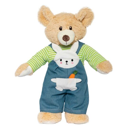 Poppen Tuinbroek met Gestreept Shirt Bunny Lou, 35-45 cm