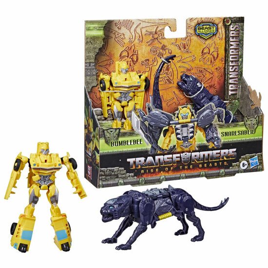 Transformers Rise of the Beasts Beast Combiner Actiefiguren - Bumblebee &amp; Snarlsaber