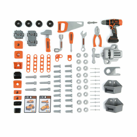 Smoby Black &amp; Decker Bricolo Speelgoedwerkbank, 92dlg.