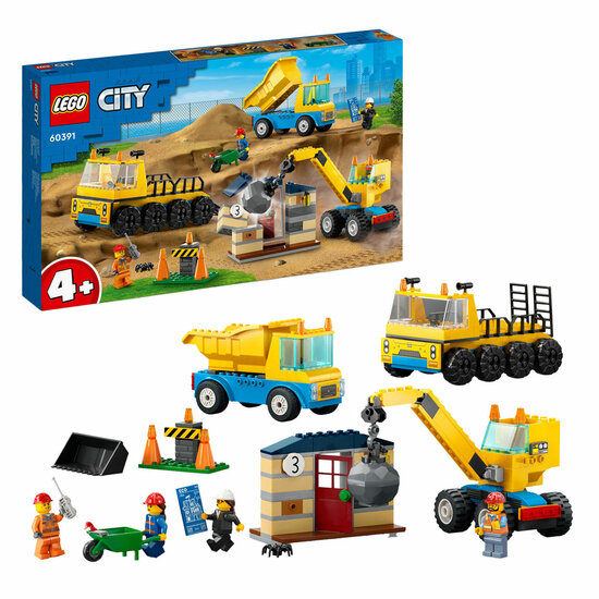 LEGO City 60391 Kiepwagen, Bouwtruck&nbsp;en Sloopkraan