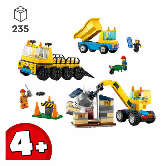 LEGO City 60391 Kiepwagen, Bouwtruck&nbsp;en Sloopkraan