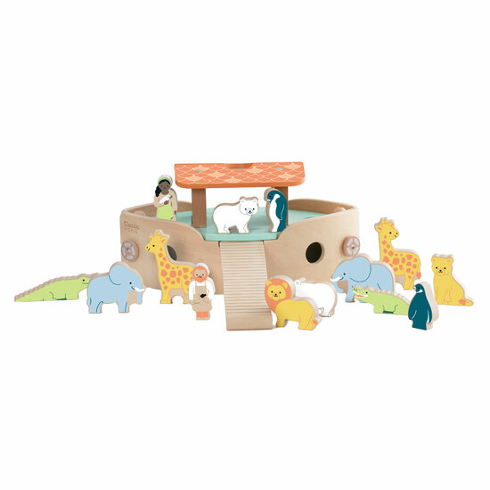 Classic World Houten Noah&#039;s Ark Boot Bouwset met Dieren, 16dlg.