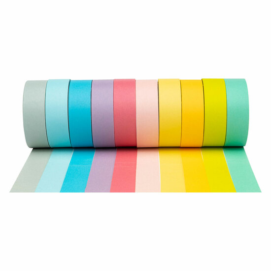 Colorations - Washi Tape Pastel Kleuren, Set van 10