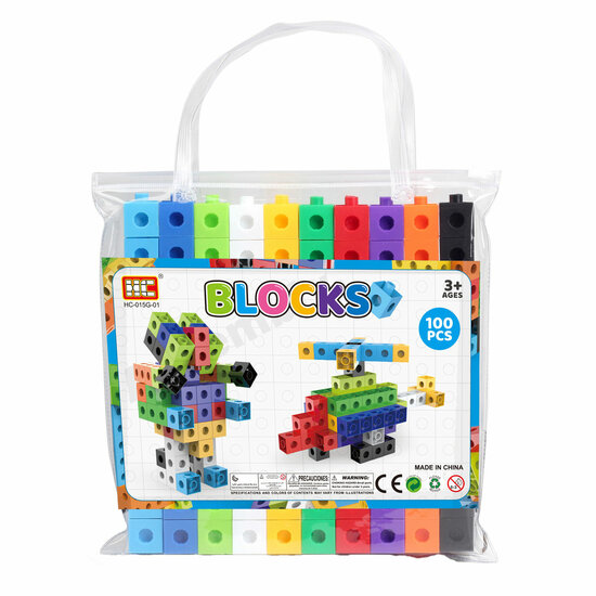 Bouwblokjes Set in Opbergtas - 100dlg.