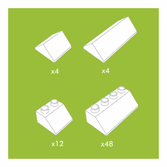 Hubelino Dakpannenset Bouwblokjes - 68dlg.