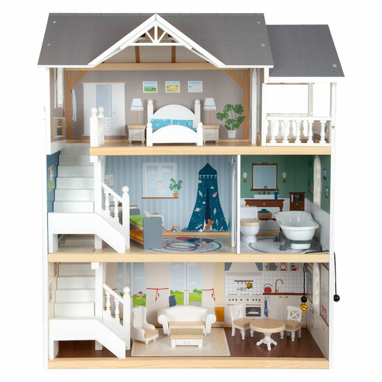 Small Foot - Houten Urban Villa Poppenhuis met Accessoires, 13dlg.