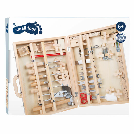 Small Foot - Houten Gereedschapskist Deluxe met Gereedschap, 28dlg.