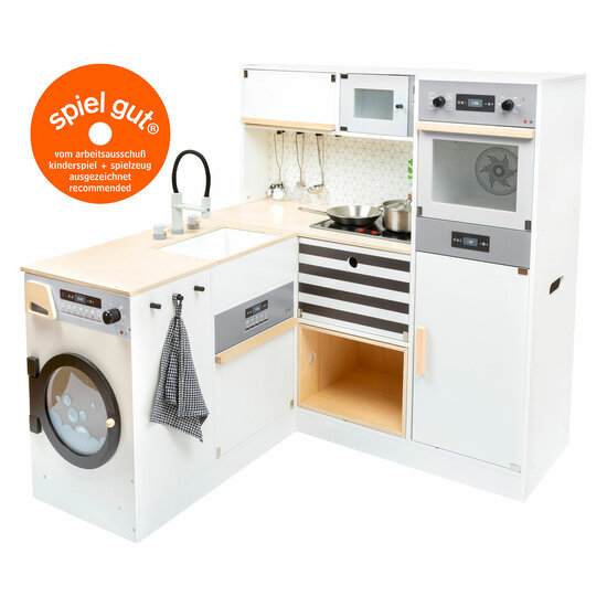 Small Foot - Houten Modulaire Speelkeuken XL Wit, 9dlg.