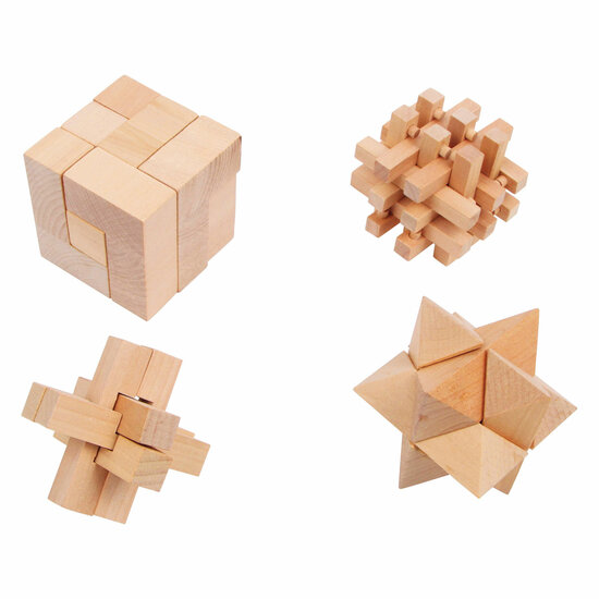 Small Foot - Houten Breinpuzzels, Set van 4