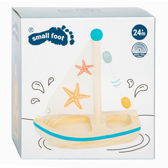 Small Foot - Badspeelgoed Houten Zeilboot Zeester