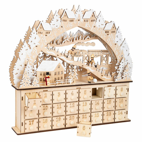 Small Foot - Houten Adventskalender Ski