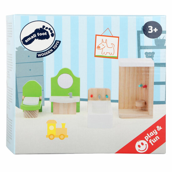 Small Foot - Houten Poppenhuis Meubeltjes Badkamer, 4dlg.